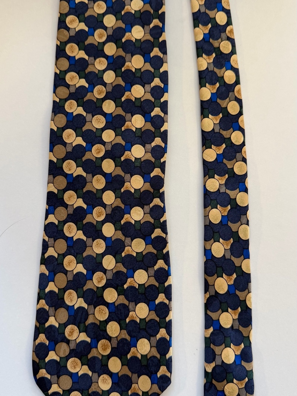 Vintage Luciano Gatti Italian Silk Geometric Tie